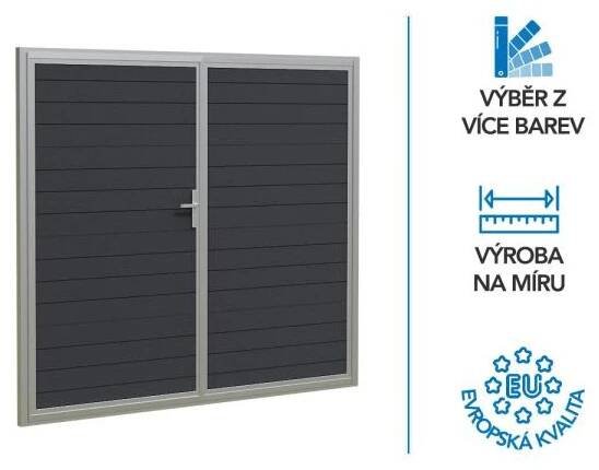 Křídlová garážová vrata ETILA WIND | hladký panel | běžné barvy