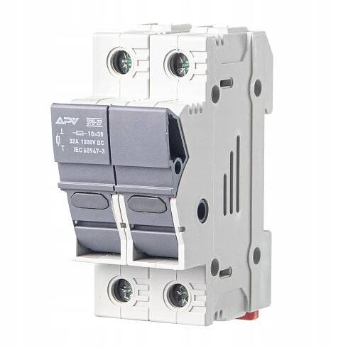 Pojistková základna Odpínač DC 10x38 2P 1000V MAX 32A APV_SPB_2P