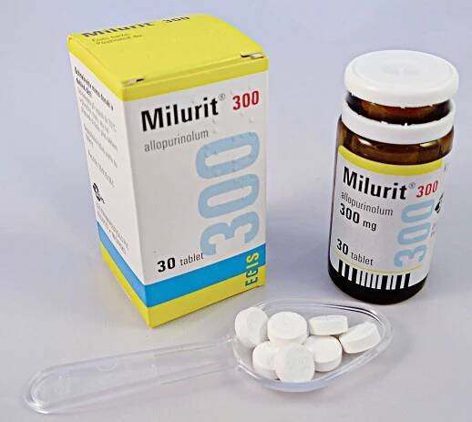 Léky alopurinolu (milurit)
