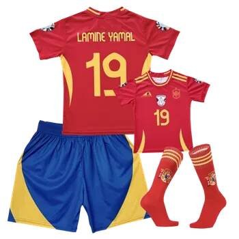 Numberoplus Premium dětský fotbalový dres + fotbalové ponožky - Španělsko Lamine Yamal Velikost: 16 let (vel.166-172)