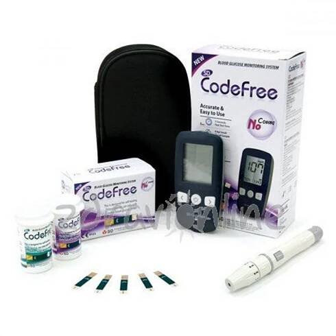 SD Biosensor Akční SET - Glukometr SD CODEFREE + 50 proužků - Set