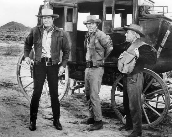 A MAN CALLED SHENANDOAH, Robert Horton (left), 'Rope's End', (Season 1, Episode 18, aired January 17, 1966), 1965-66