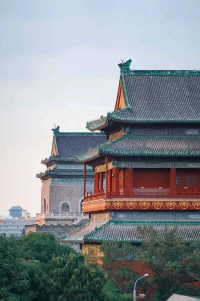 Morning view of the Drum Tower in Beijing