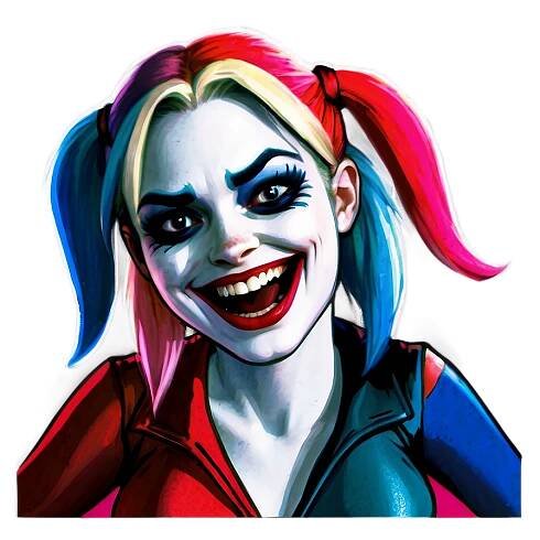 Harley Quinn Laughing Maniacally Png 2 PNG