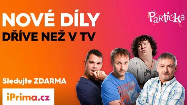 Nové díly Partičky sledujte exkluzivně a zdarma dříve než v televizi!