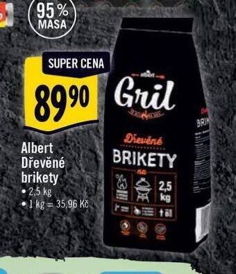 Albert Dřevěné brikety nabídka