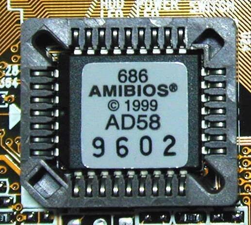 Advanced Micro Devices (AMD) BIOS Chip Close-up Wallpaper