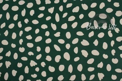 Silky, Nepravidelné puntíky na tmavě zelené (E) 0.9m/ks