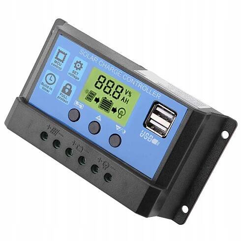 PWM 12V 24V Dvojitý regulátor nabíjení solárního panelu USB BR