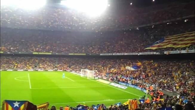Clamor Independentista en el Nou Camp, F.C. Barcelona - Real Madrid