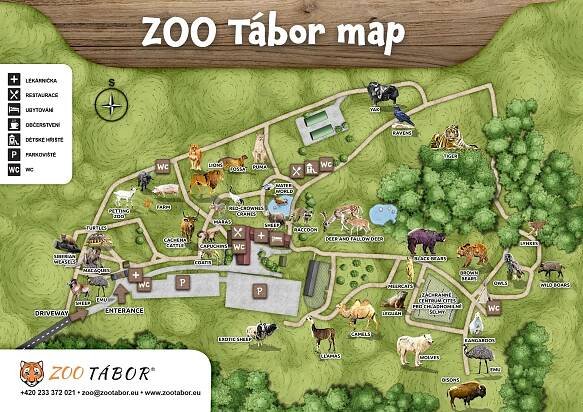 Tábor zoo map