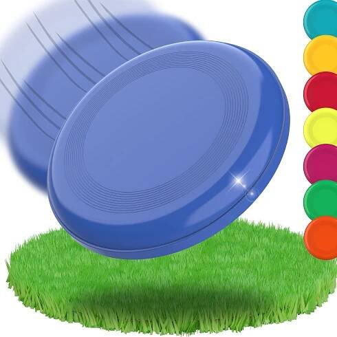 Frisbee disk "Space Flyer" Ø 22 cm - házecí disk ideální pro děti, dospělé nebo jako frisbee pro psy - hračka na zahradu, pláž a do vody - standardní modrý PP
