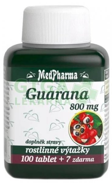 MedPharma Guarana 800mg 107 tablet - GigaLékárna.cz