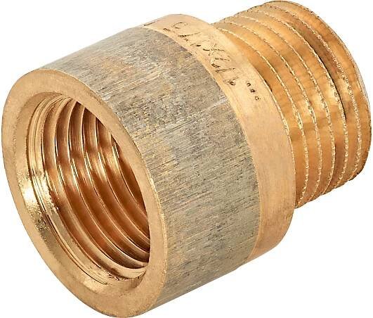 Prodloužení kohoutku 18,6 mm (Rp 1/2) x 21 mm (R 1/2) červený bronz 17,5 mm
