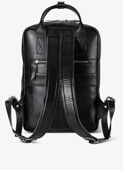 Bagind Kampus Sirius - kožený unisex batoh v elegantní černé