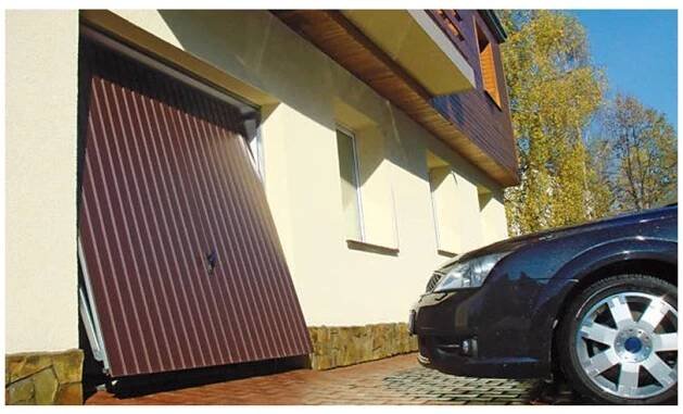 Garážová vrata Hörmann Berry typ N 80 rozměr 2375x 2125 barva hnědá RAL 8028,BÍLÁ RAL 9016, Antracit RAL 7016 - Bartek Vrata