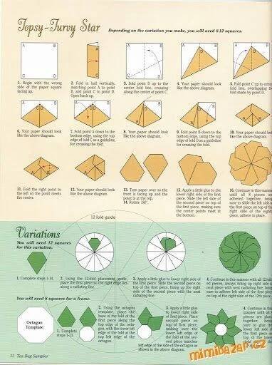 the instructions for how to make an origami star with pictures and text on it