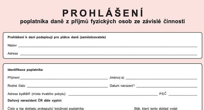 Daňové prohlášení