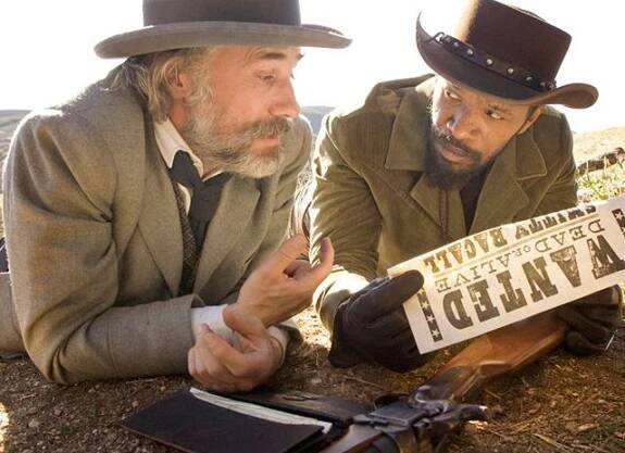 Christoph Waltz a Jamie Foxx ve filmu Nespoutaný Django