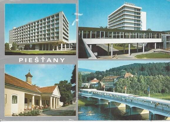 Lázně Piešťany - Pohlednice místopis
