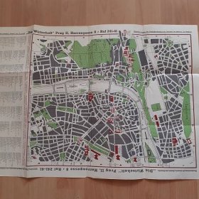 Praha, historický průvodce, mapa, před rokem 1945 - Staré mapy a veduty