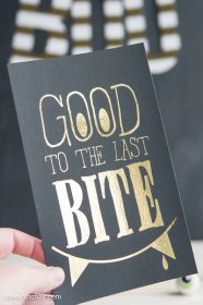"Good to the Last Bite" DIY Halloween Treat Bags- Includes a free "foil ready" printable