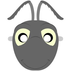 Šablona mravenčí masky | Vystřihovánky pro děti k vytisknutí zdarma