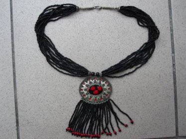 Pěkný korálkový náhrdelník - "indiánský" - Šperky a hodinky