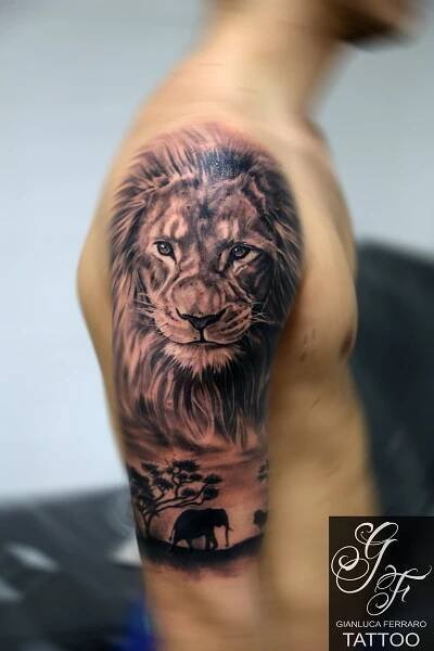 Yesss I want this #realistic_lion_tattoo | タトゥー