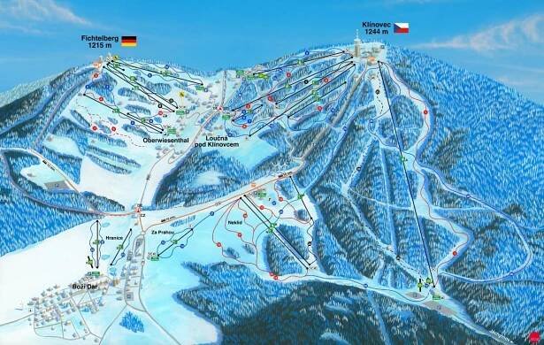Klínovec - mapa sjezdovek