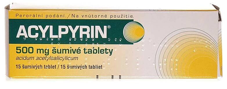 ACYLPYRIN šumivé tablety 500 mg 15 tablet - Lékárna Damona