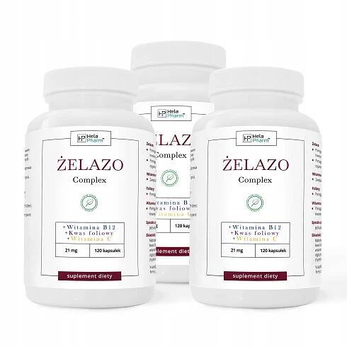 Železo Complex CHELAT + vitamíny B12, B9, C ANÉMIE, SRDCE 120 kapslí