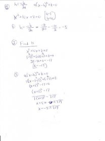 Algebra Homework Page