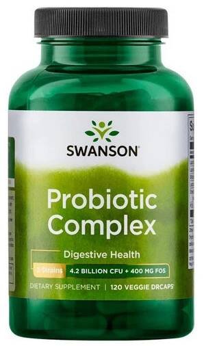 Swanson Probiotic Complex 120 ks, vegetariánská kapsle, 4,2 Billion CFU + 400 MG FOS