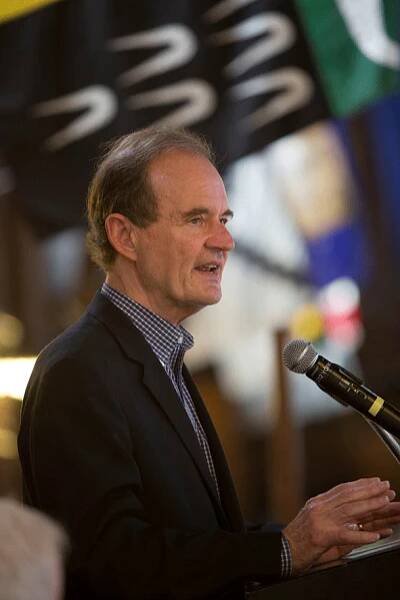 David Boies addressing the throng, I think on the Saturday. Harold Shapiro