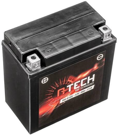 baterie 12V, YB9-B GEL, 9Ah, 115A, bezúdržbová GEL technologie 135x75x139, A-TECH (aktivovaná ve výrobě)