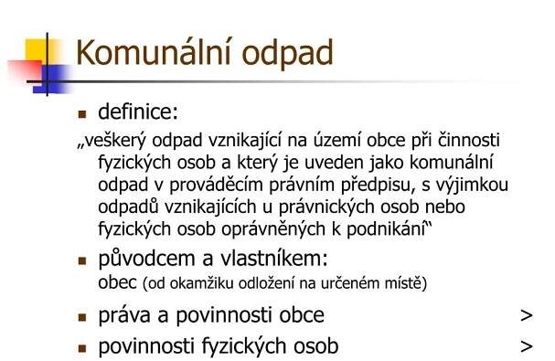 PPT - Nakládání s odpady a obaly PowerPoint Presentation, free download - ID:3394091