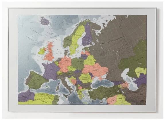 Mapa Evropy The Future Mapping Company Europe, 100 x 70 cm
