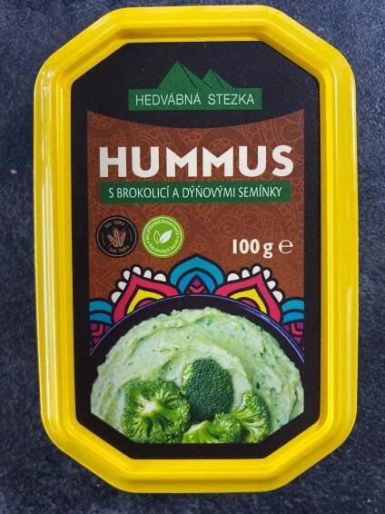 Hummus s brokolicí a dýňovými semínky Hedvábná stezka