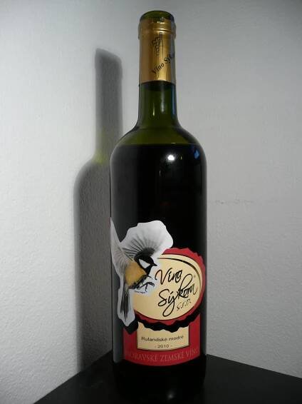Víno Rulandské modré 2010, zemské víno, Víno Sýkora, s.r.o.