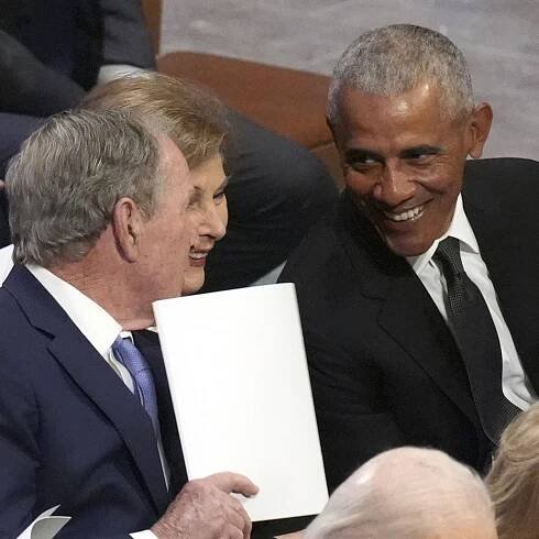 George Bush's Interaction With Barack Obama at Jimmy Carter's Funeral Goes Viral