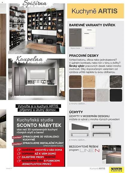 Sconto nábytek katalog - Kuchyně od 01.01.2025 | Strana: 71 | Produkty: Nábytek, Desky, Koupelna, Kuchyně