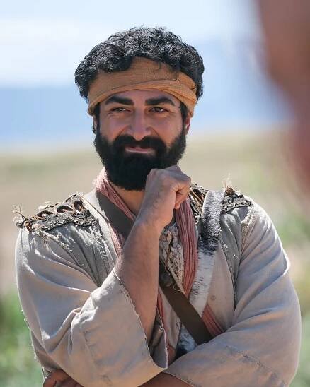 portrait of Reza Diako in character as Philip in the desert in The Chosen 2