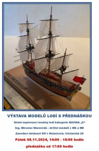 výstava modelů lodí s přednáškou • Město Rajhrad