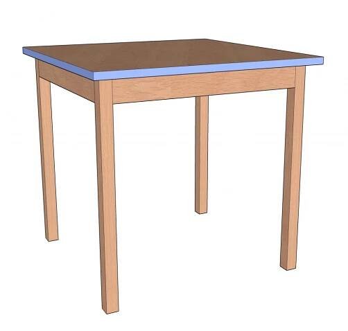 Stůl čtverec 60x60 přírodní 46 cm