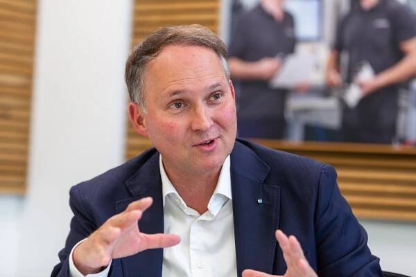 Simon Michel during the interview with Swissinfo at Ypsomed in Solothun.