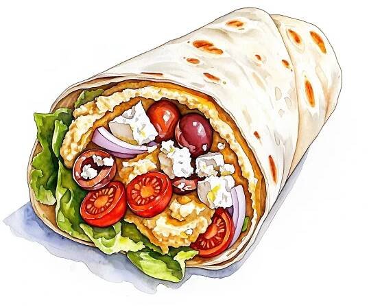 Hummus & Feta Wrap