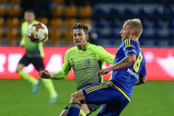 Utkání 13. kola FNL mezi FC Vysočina Jihlava a 1. SK Prostějov.