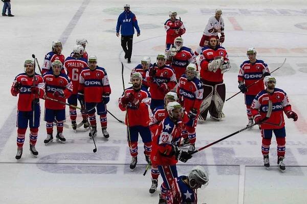 Hokejové utkání 5. předkola play-off Chance ligy mezi SK Horácká Slavia Třebíč a HC Slavia Praha.