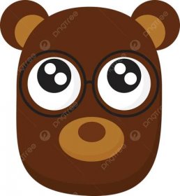 Illustration In Color Or Vector Depicting A Delighted Bear Vector ...